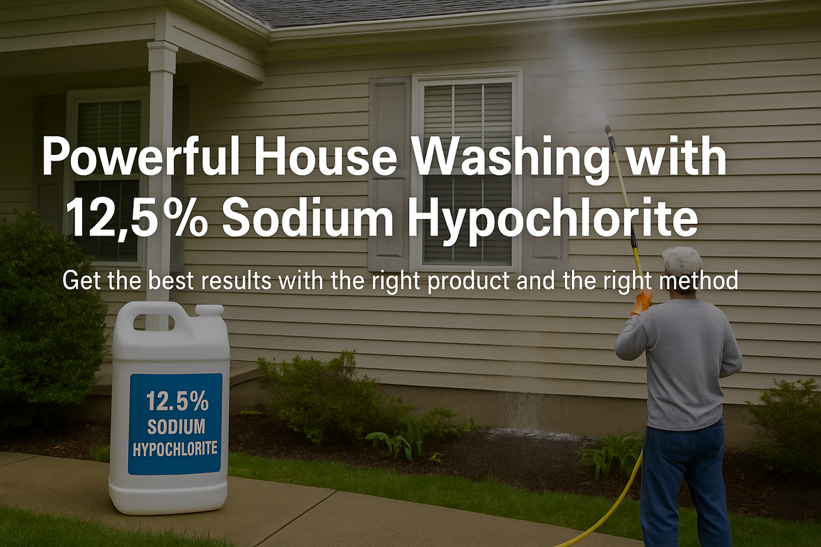 Powerful House Washing with 12.5% Sodium Hypochlorite