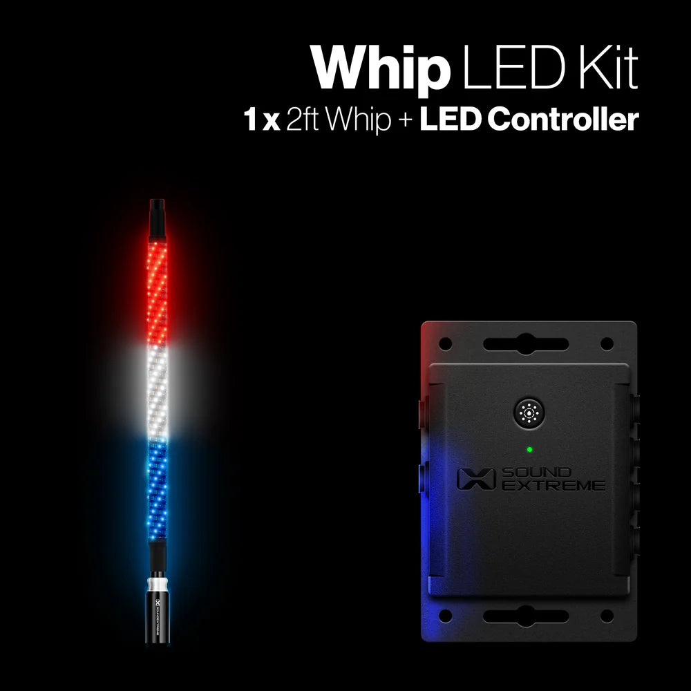 ECOXGEAR Extreme Whip Kit Qty 1 x 2 ft plus LEDCast Controller