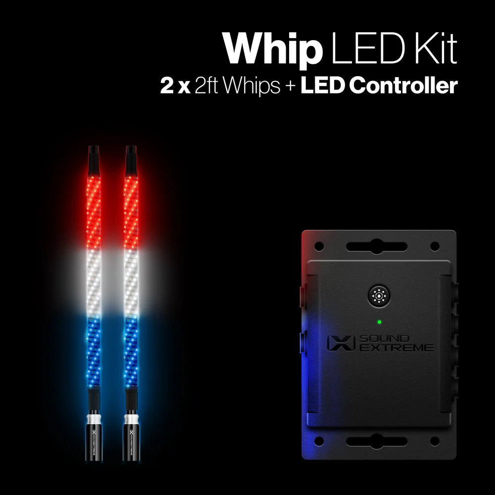 ECOXGEAR Extreme Whip Kit Qty 2 x 2 ft plus LEDCast Controller