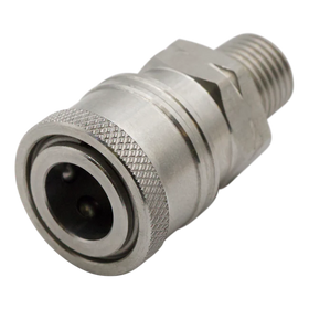 QC SOCKET 3/8" MNPT STAINLESS STEEL