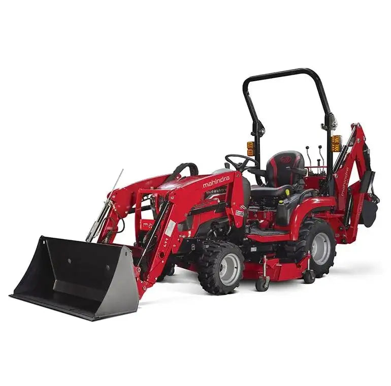 1120 Mahindra Tractor 4WD ROPS HST, Loader, Backhoe