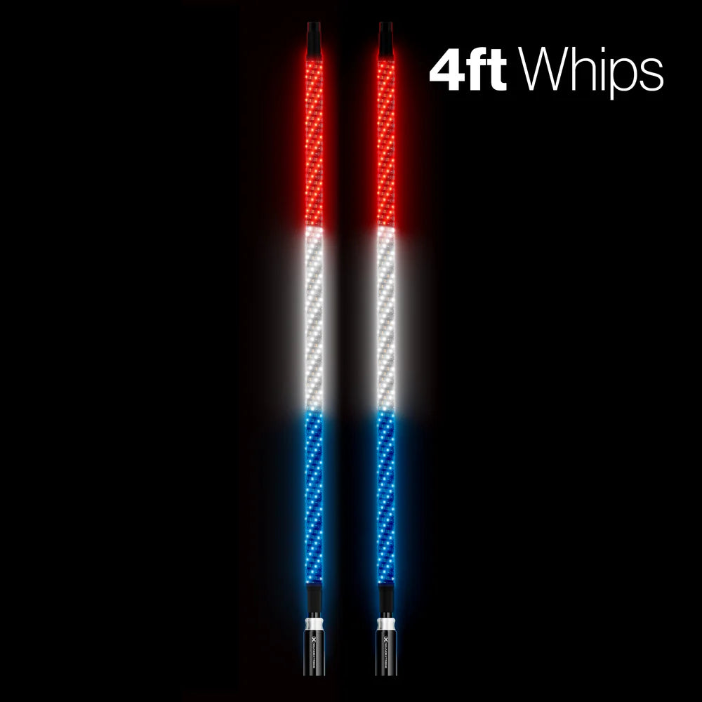 ECOXGEAR Extreme Whip Kit Qty 2 x 4 ft plus LEDCast Controller - 0