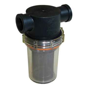 (50)GP CLEAR BOWL WATER FILTER 3/4" I/O 50 MESH