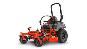 Gravely Pro-Turn 48-inch zero-turn mower, orange and black, durable design for professional landscaping.