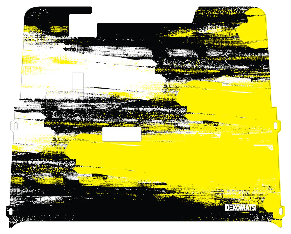 DEKOMATS Yellow Strike Golf Cart Mat