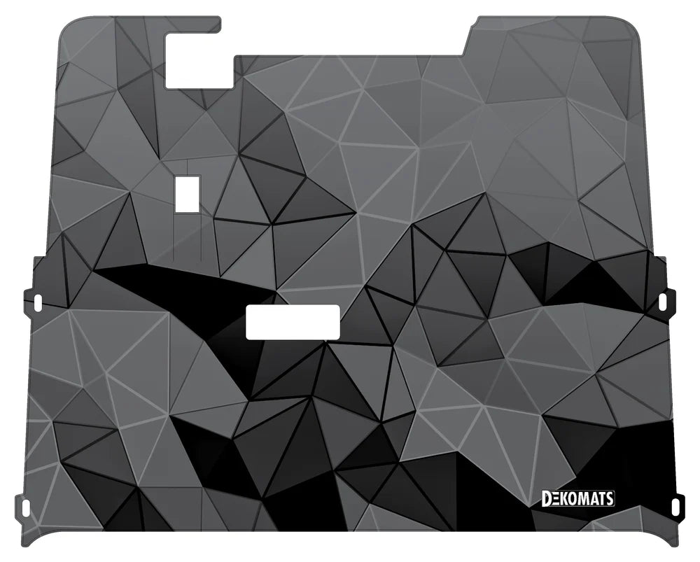 DEKOMATS Black Abstract Golf Cart Mat