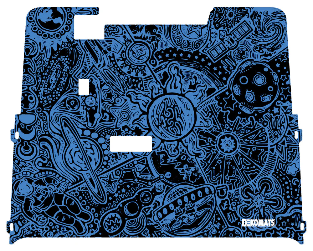 DEKOMATS Blue Astro Golf Cart Mat