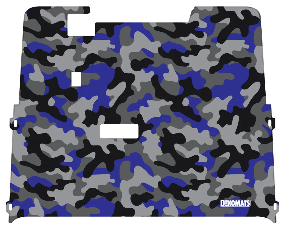 DEKOMATS Blue Camo Golf Cart Mat