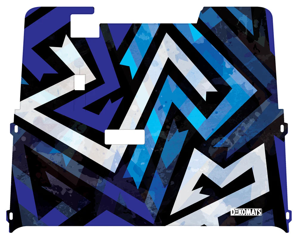 DEKOMATS Blue Graffiti Golf Cart Mat