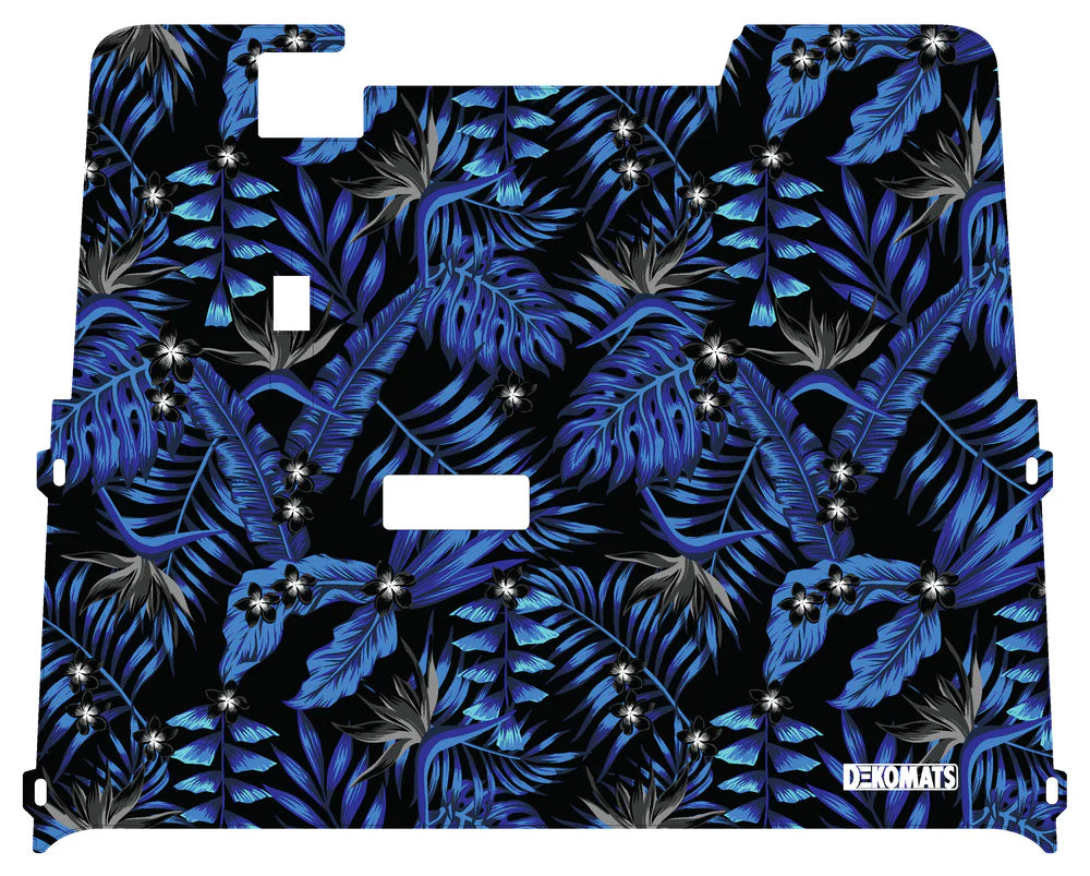 DEKOMATS Blue Hibiscus Paradise Golf Cart Mat