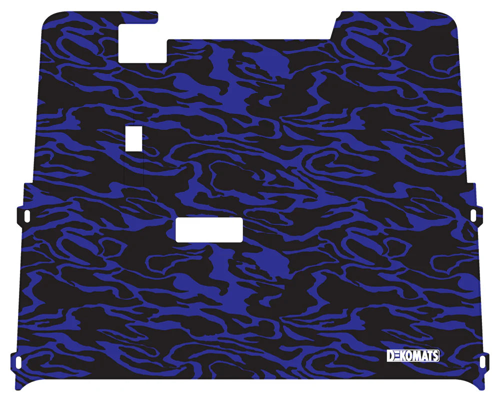 DEKOMATS Blue Modern Camo Golf Cart Mat