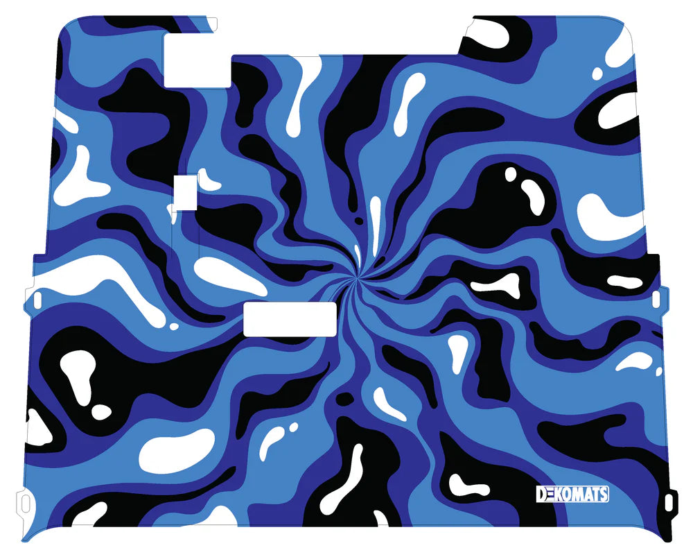 DEKOMATS Blue Ripple Golf Cart Mat