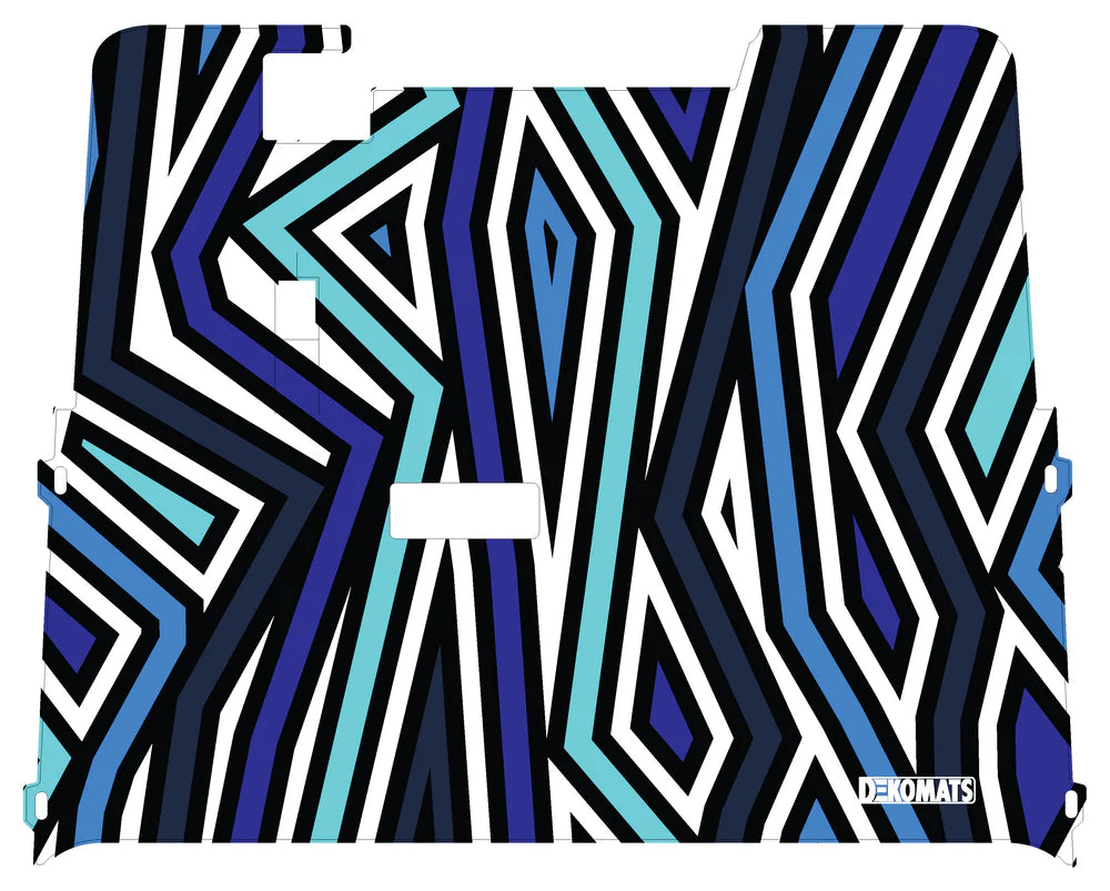 DEKOMATS Blue South Beach Golf Cart Mat