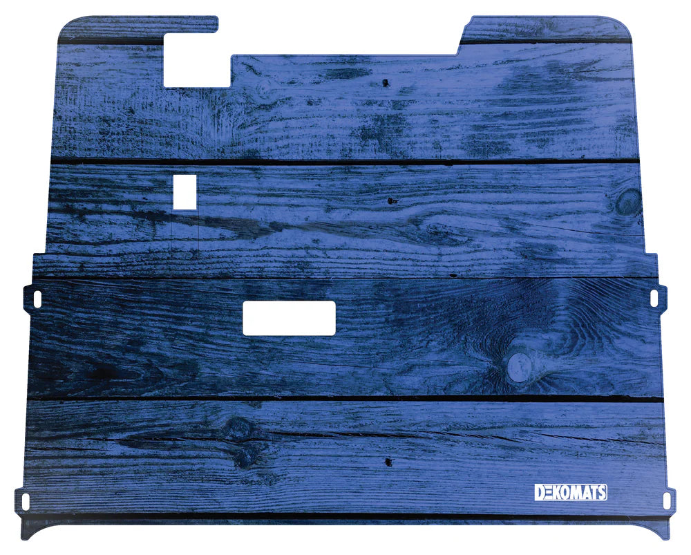 DEKOMATS Blue Wood Golf Cart Mat