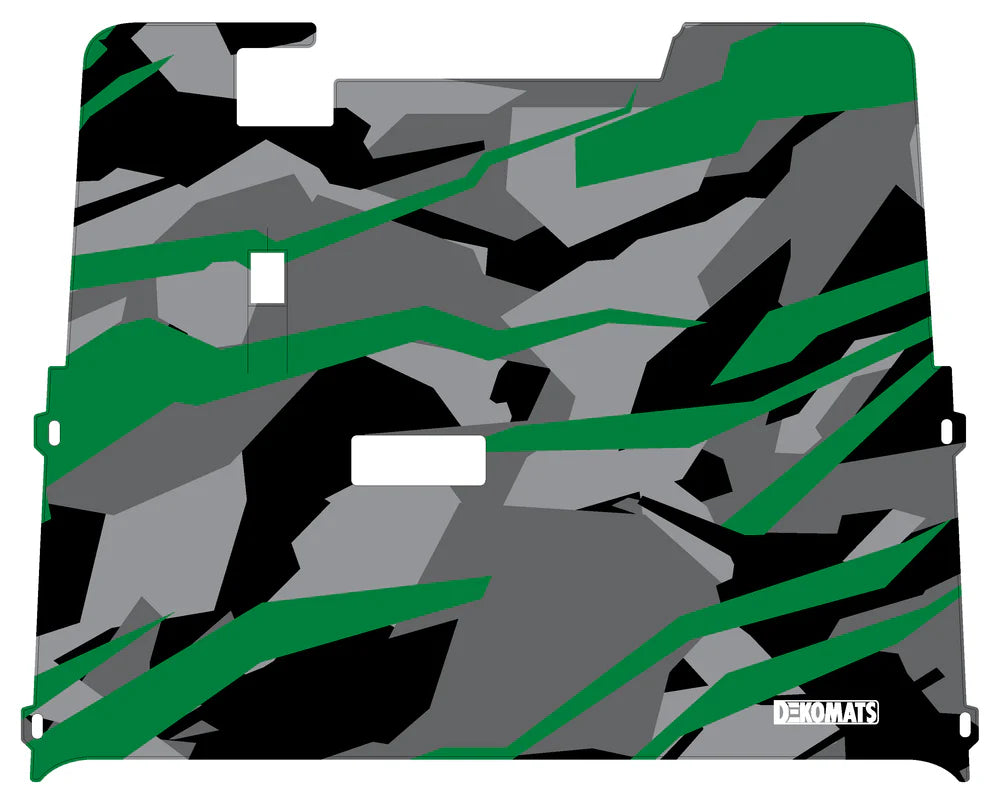 DEKOMATS Green Abstract Camo Golf Cart Mat