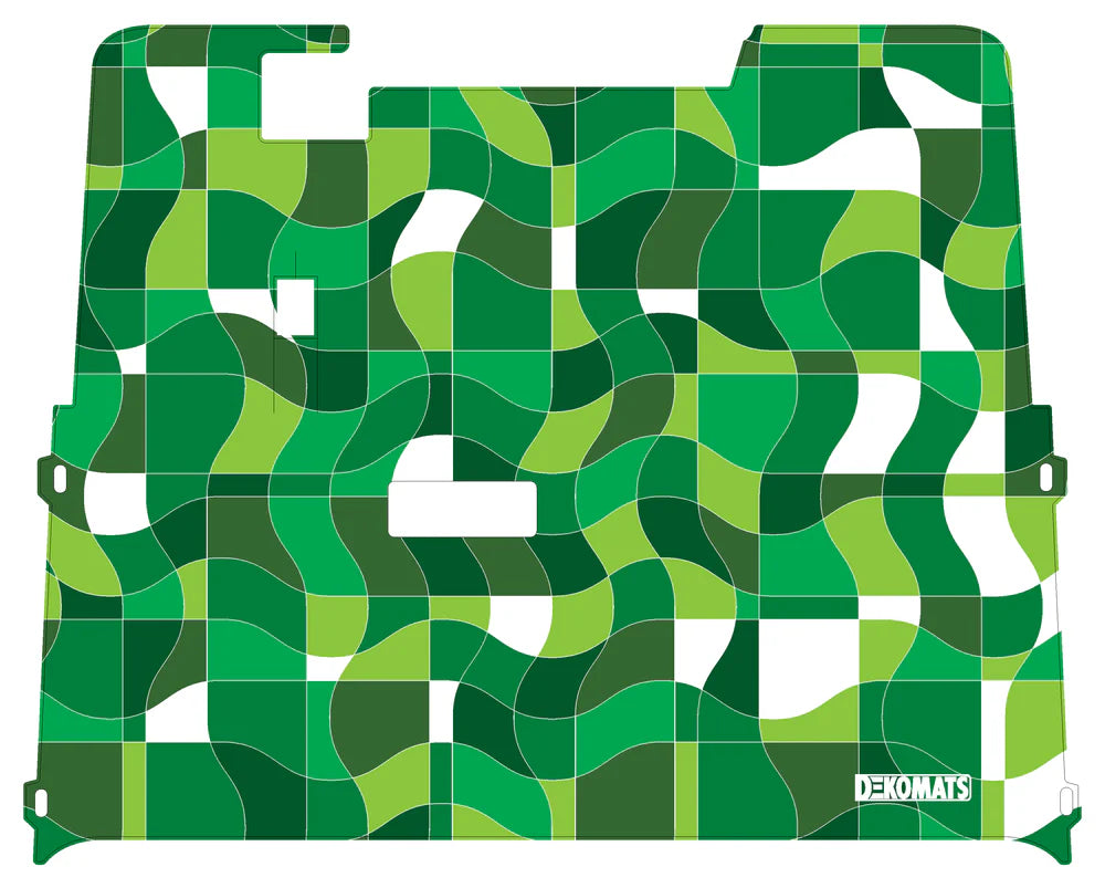 DEKOMATS Green Geometric Golf Cart Mat