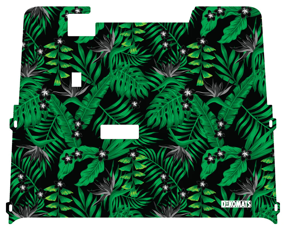 DEKOMATS Green Hibiscus Paradise Golf Cart Mat