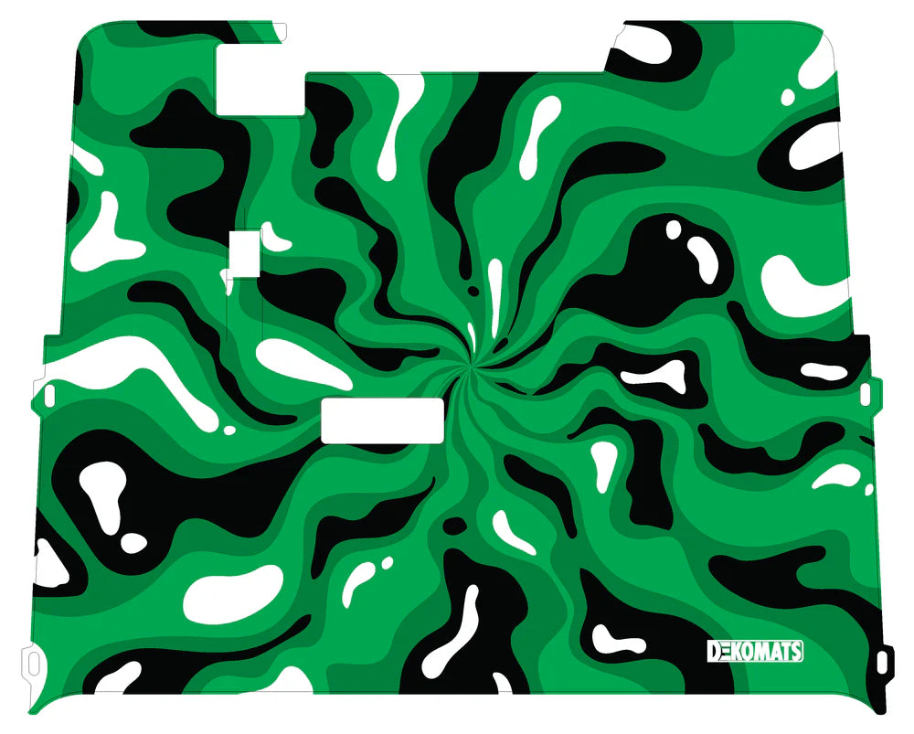 DEKOMATS Green Ripple Golf Cart Mat