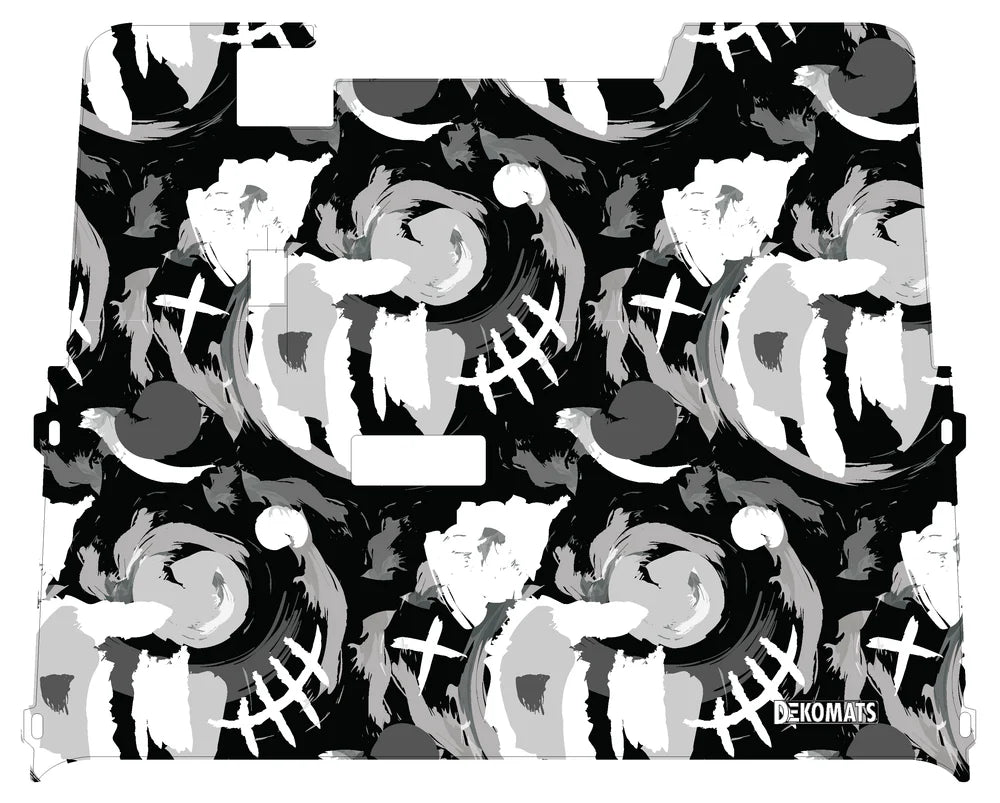 DEKOMATS Greyscale Hindsight Golf Cart Mat