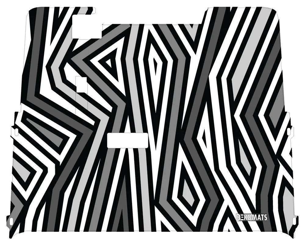 DEKOMATS Greyscale South Beach Golf Cart Mat