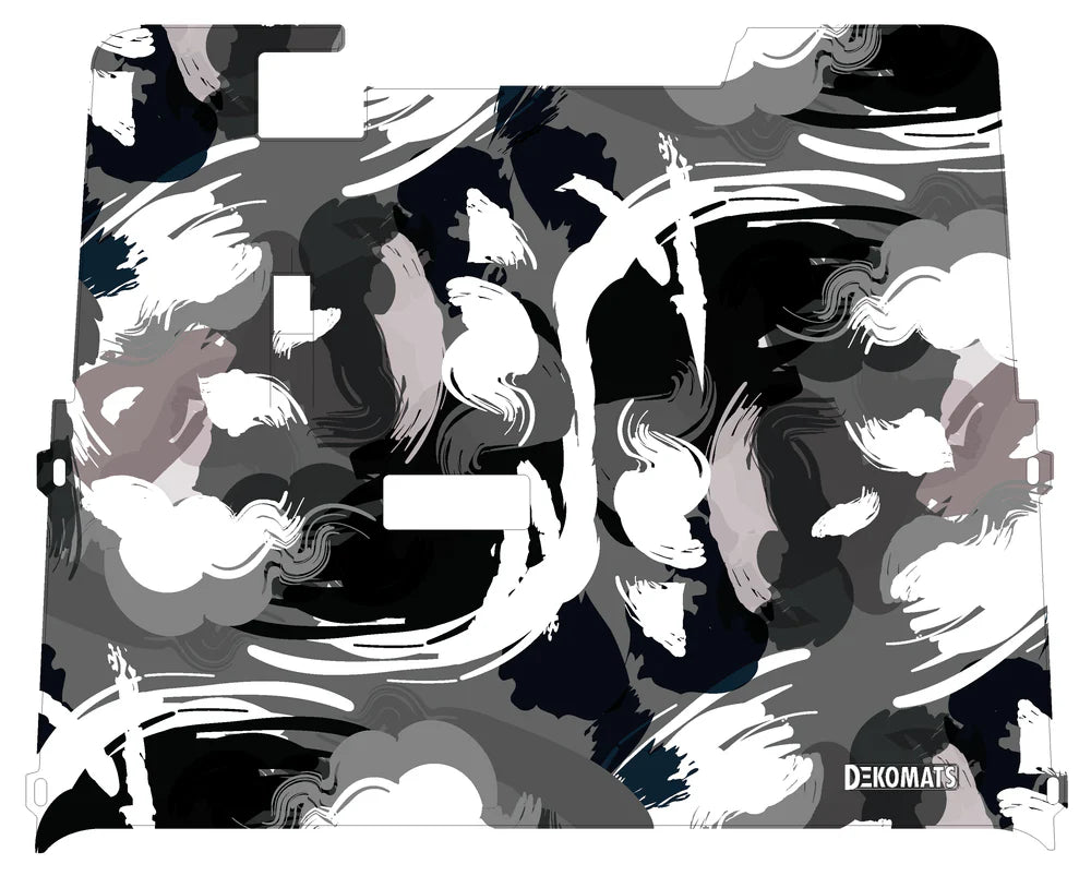 DEKOMATS Greyscale Wetwork Golf Cart Mat