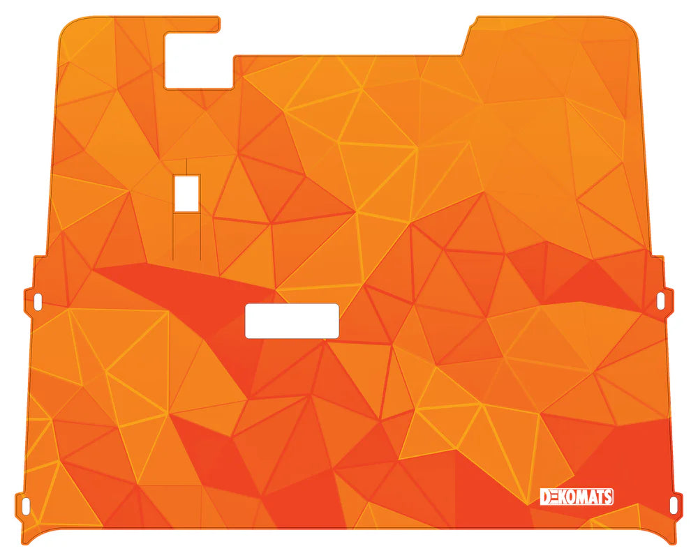 DEKOMATS Orange Abstract Golf Cart Mat