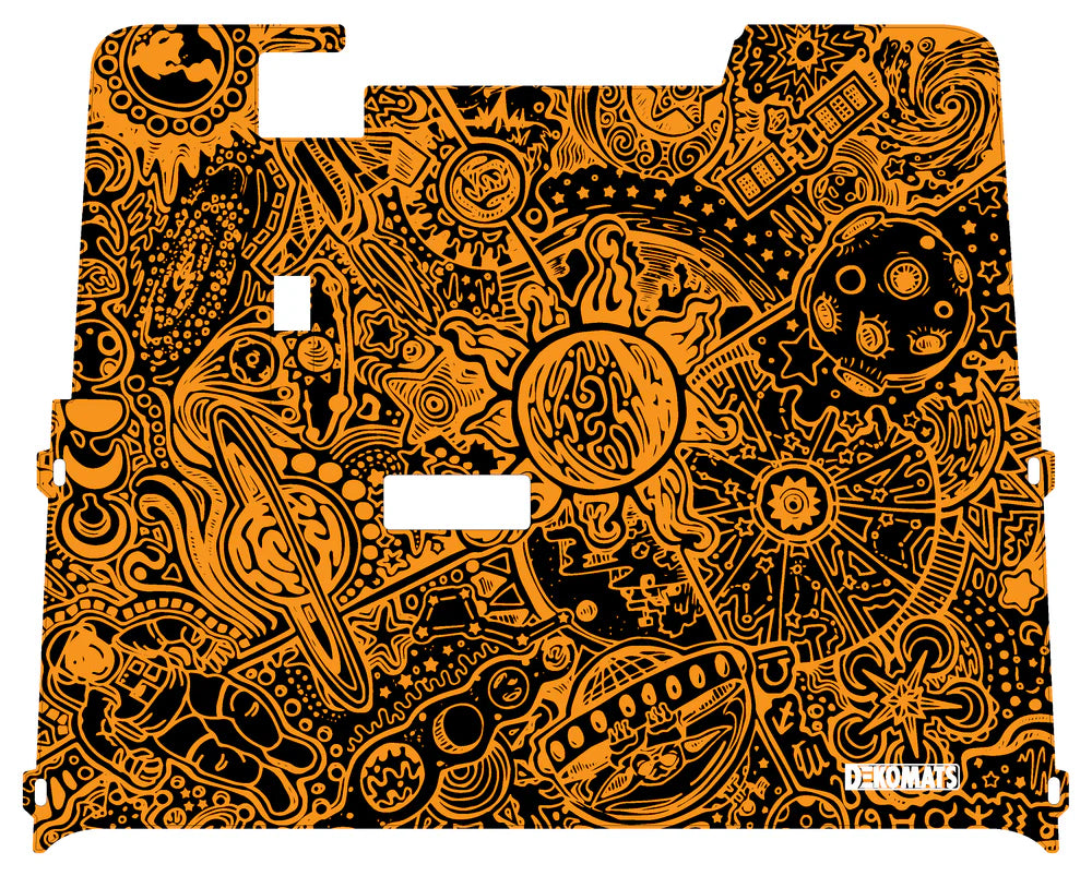 DEKOMATS Orange Astro Golf Cart Mat