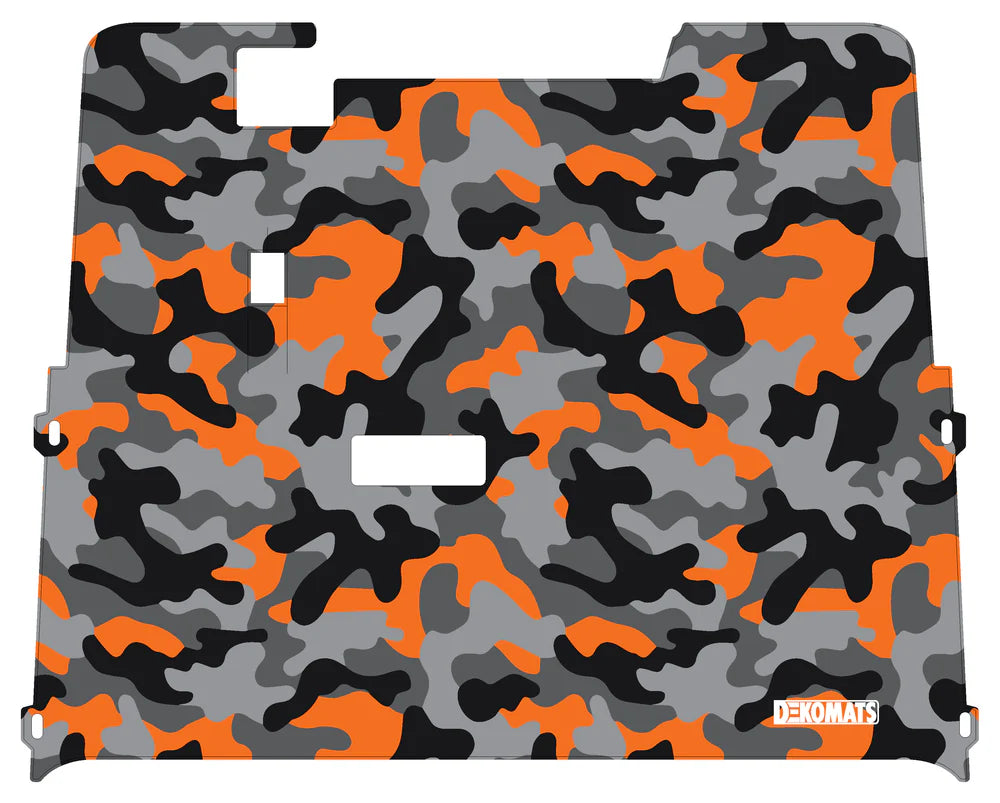 DEKOMATS Orange Camo Golf Cart Mat