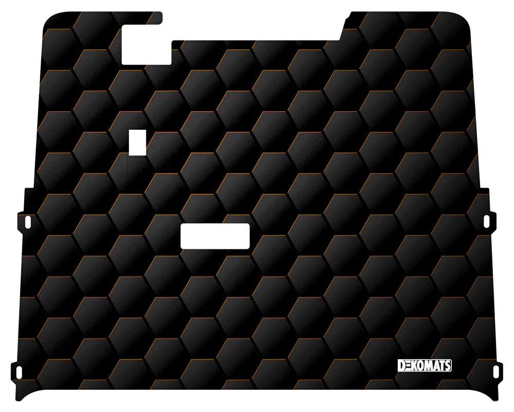 DEKOMATS Orange Hex Golf Cart Mat