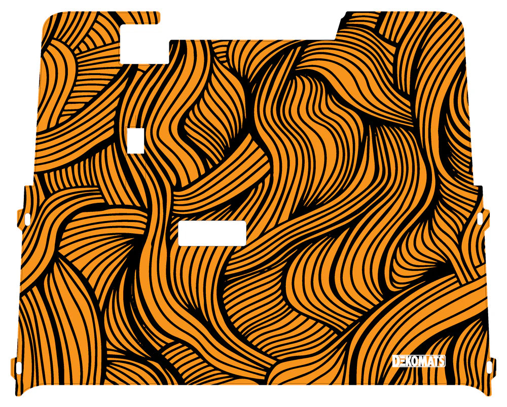 DEKOMATS Orange Intertwined Golf Cart Mat