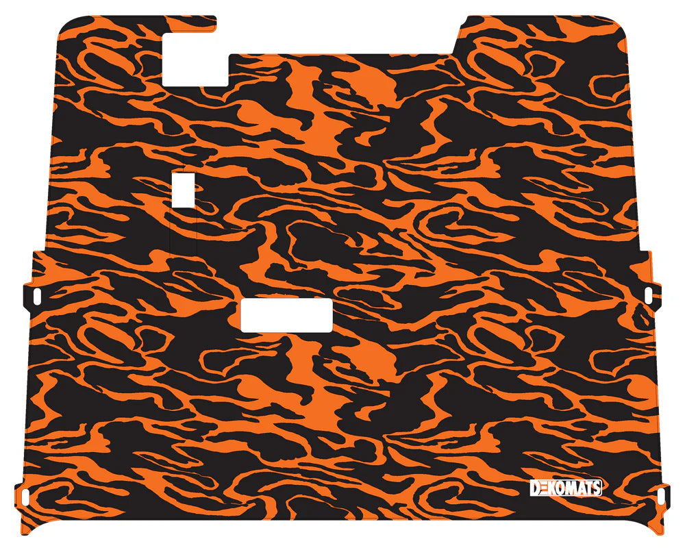 DEKOMATS Orange Modern Camo Golf Cart Mat