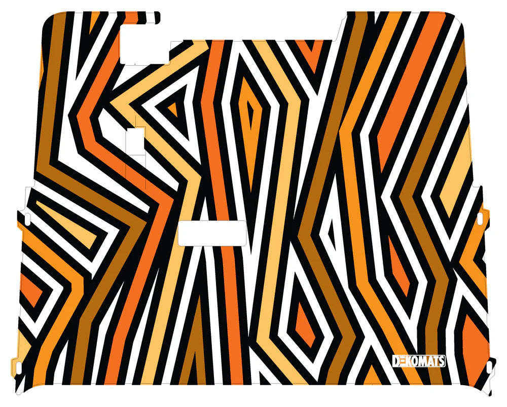 DEKOMATS Orange South Beach Golf Cart Mat