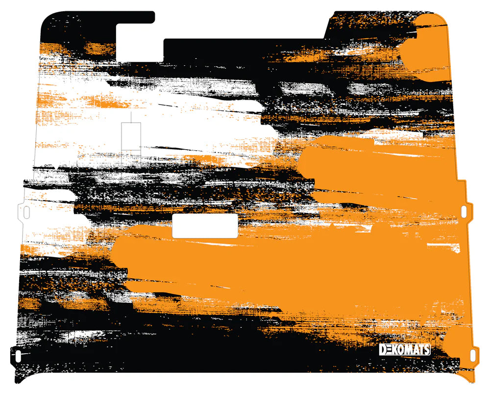 DEKOMATS Orange Strike Golf Cart Mat