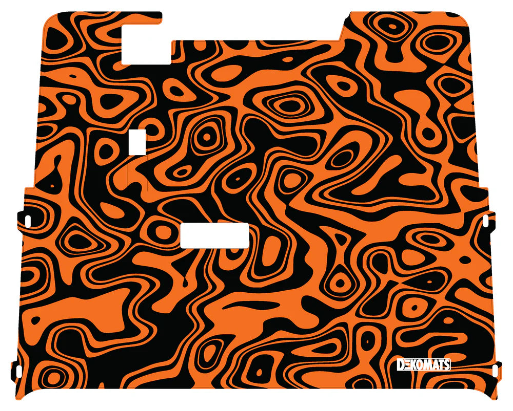 DEKOMATS Orange Topo Golf Cart Mat