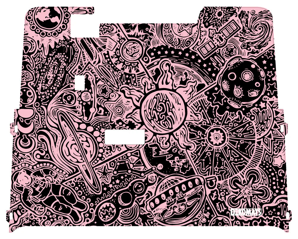 DEKOMATS Pink Pen n' Paper Golf Cart Mat