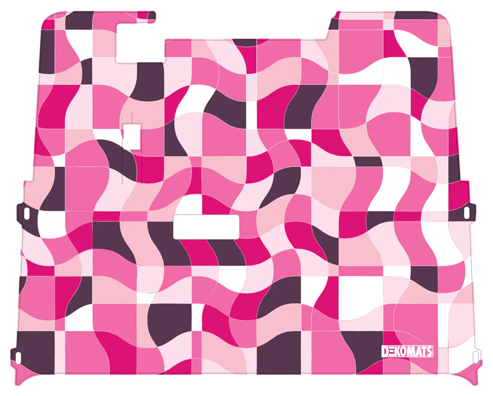 DEKOMATS Pink Geometric Golf Cart Mat