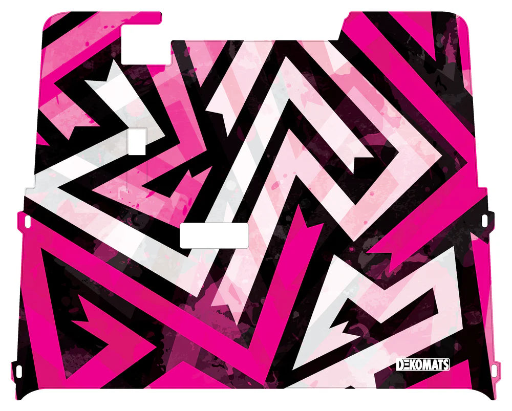 DEKOMATS Pink Graffiti Golf Cart Mat