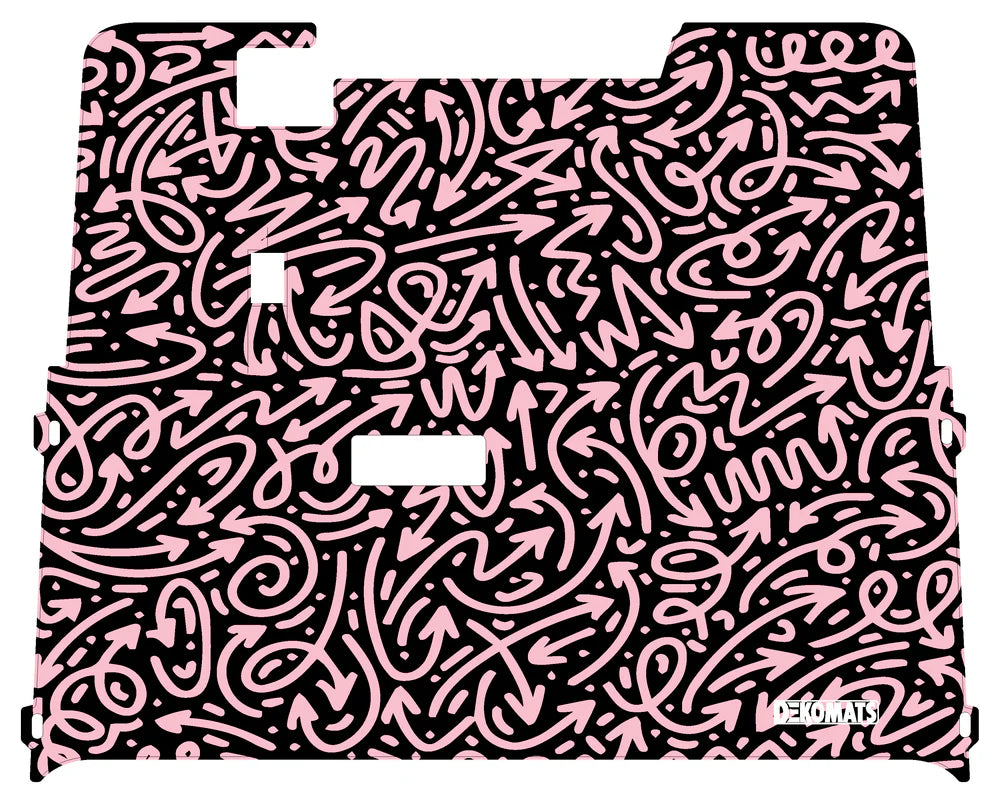 DEKOMATS Pink Pen n' Paper Golf Cart Mat