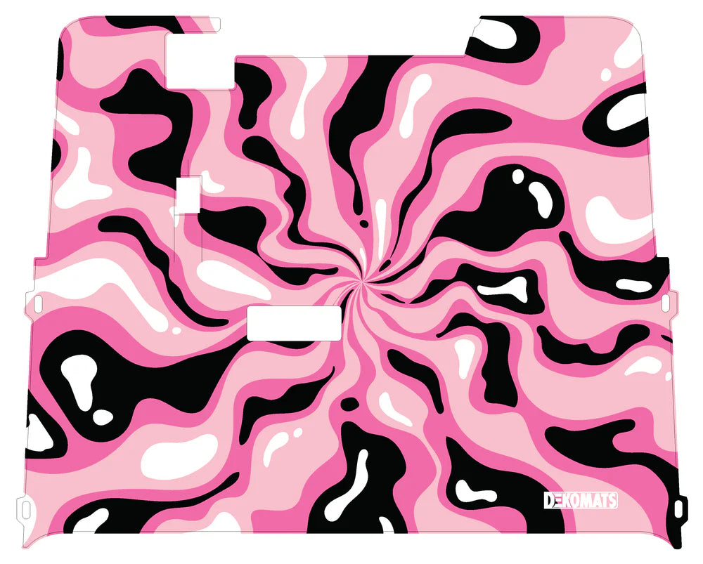 DEKOMATS Pink Ripple Golf Cart Mat