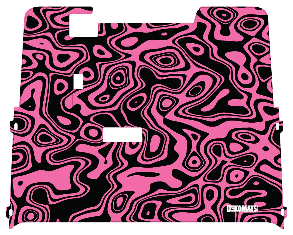 DEKOMATS Pink Topo Golf Cart Mat