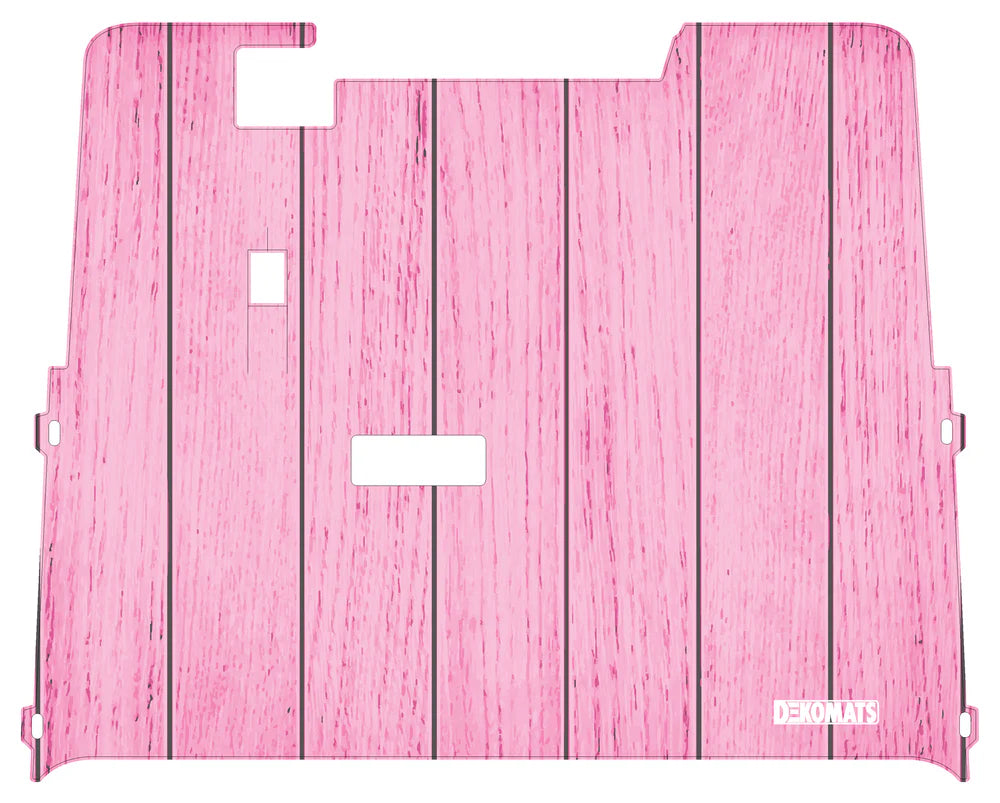 DEKOMATS Pink Wood Golf Cart Mat