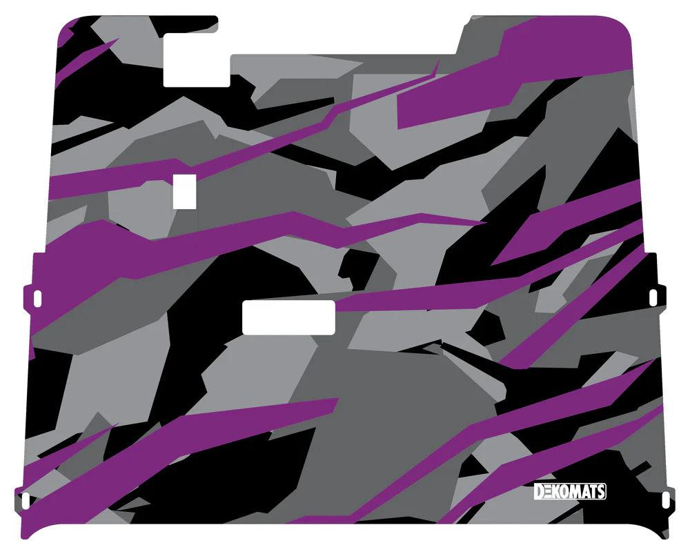 DEKOMATS Purple Abstract Camo Golf Cart Mat
