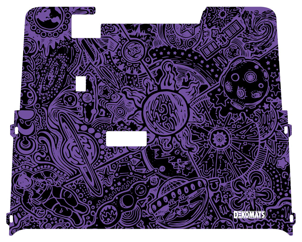 DEKOMATS Purple Astro Golf Cart Mat