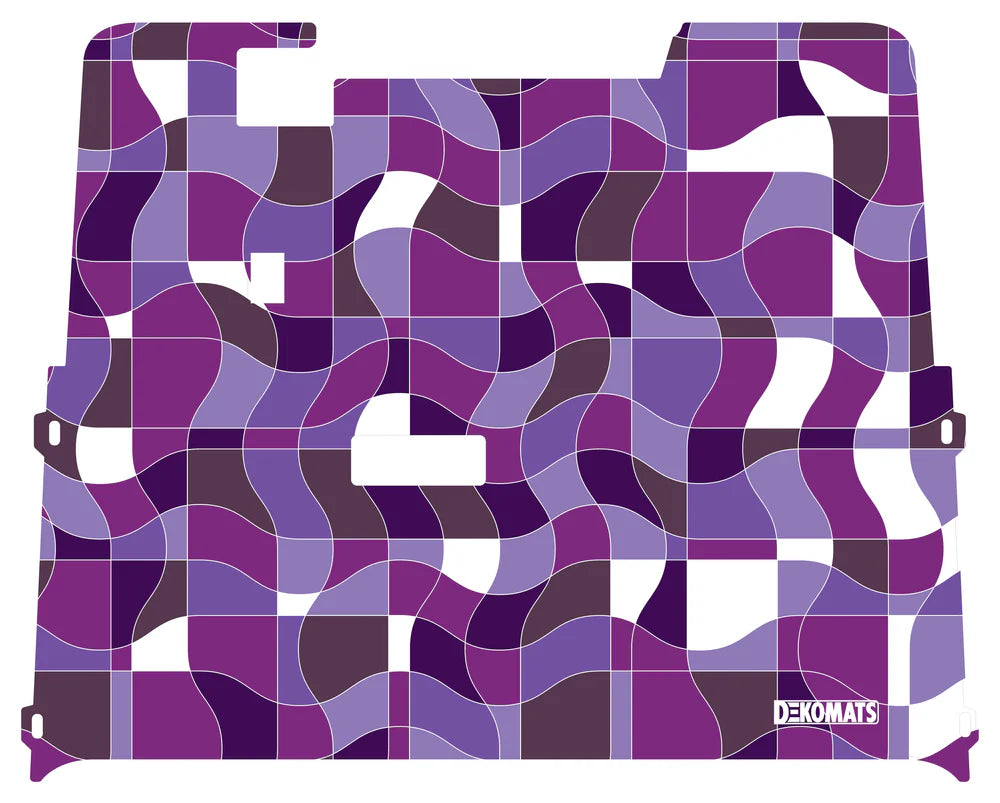 DEKOMATS Purple Geometric Golf Cart Mat
