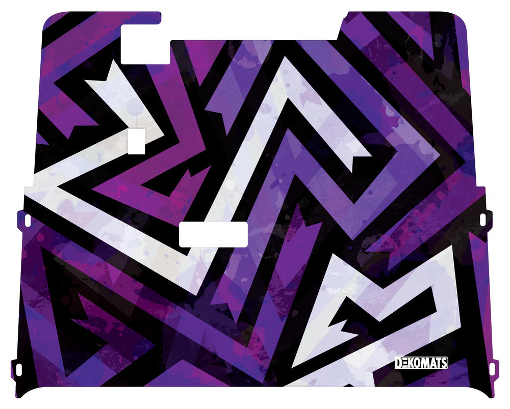 DEKOMATS Purple Graffiti Golf Cart Mat
