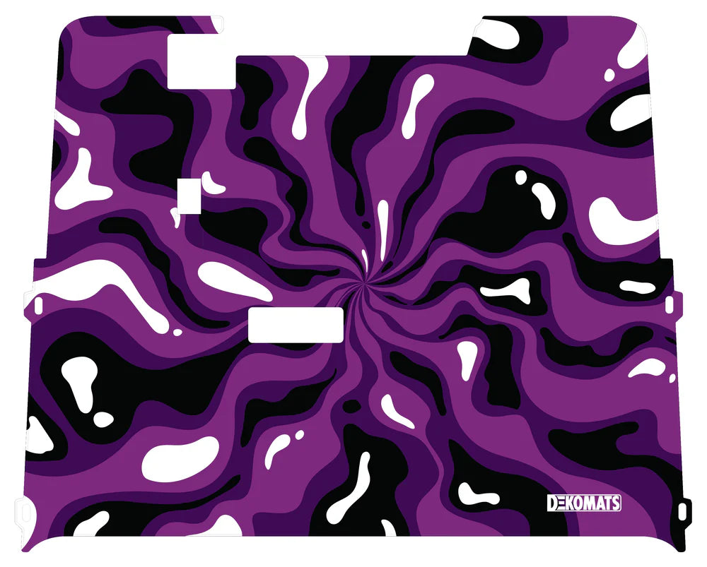 DEKOMATS Purple Ripple Golf Cart Mat