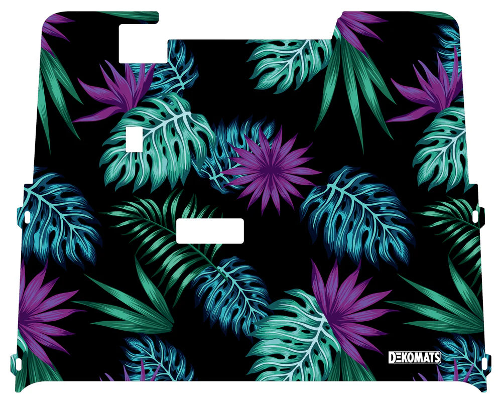 DEKOMATS Purple Tropics Golf Cart Mat