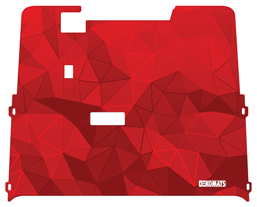 DEKOMATS Red Abstract Golf Cart Mat