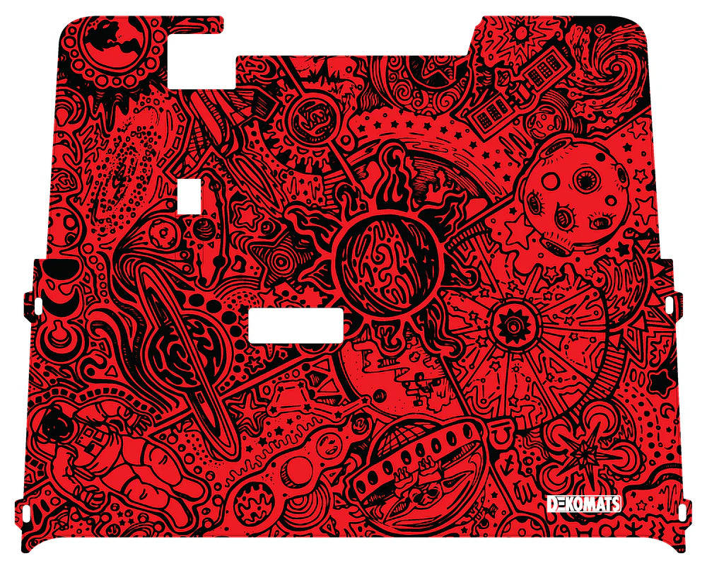 DEKOMATS Red Astro Golf Cart Mat