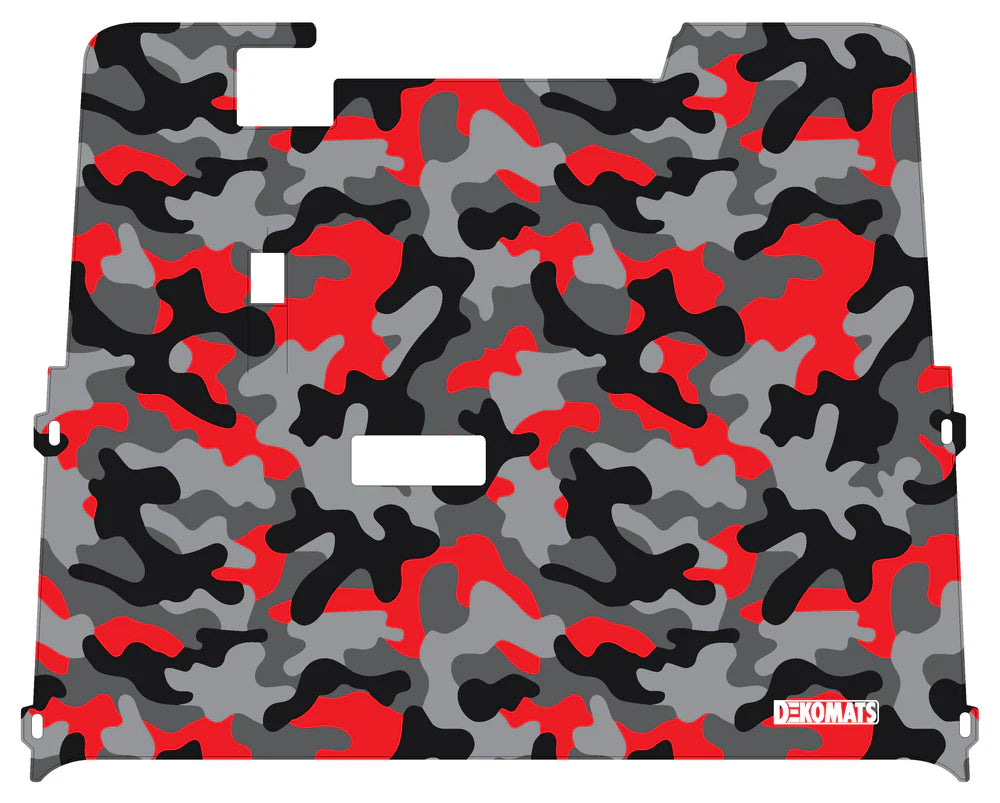 DEKOMATS Red Camo Golf Cart Mat